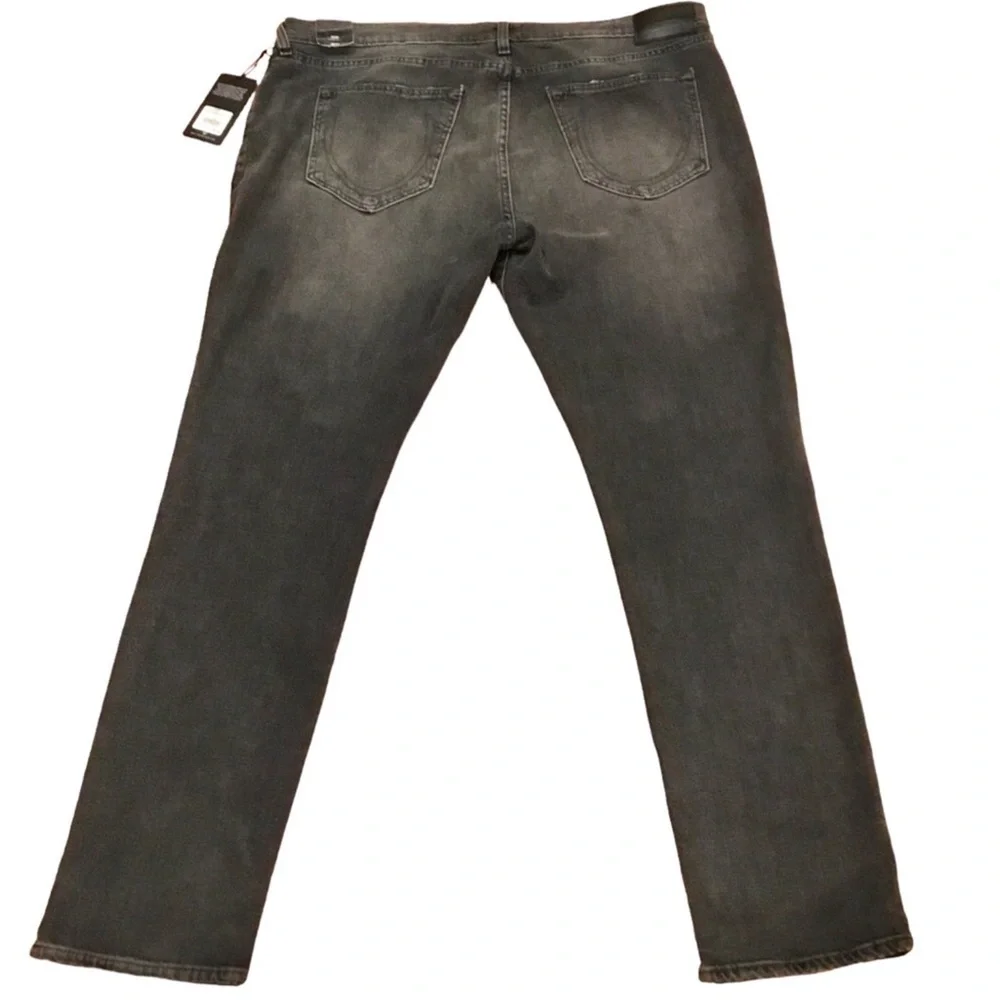 🆕 True Religion GENO Jeans 42 x 34 Big & Tall Relaxed Slim Renegade Asphalt Wash